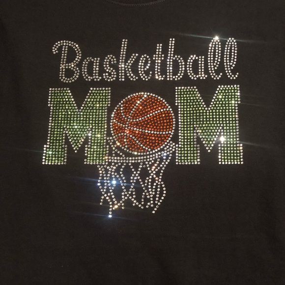 Rhinestone Bling Bling Basketball Mom, Custom Made T-shirt. Gildan L - Picture 6 of 6